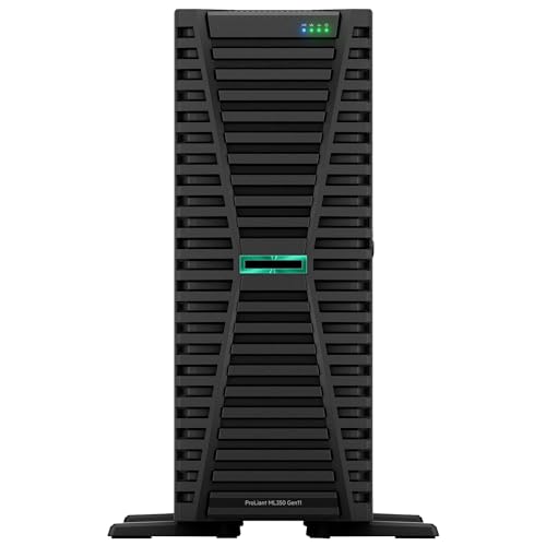 HPE ProLiant ML350 Gen11 4U Tower Server Bundled with Dual Xeon 5416s 16-Core 2GHz, 1TB DDR5 Memory, 61.44TB Enterprise SAS 12Gb/s SSD Storage, RAID, Dual Power iLO and Windows Server 2022 Standard -