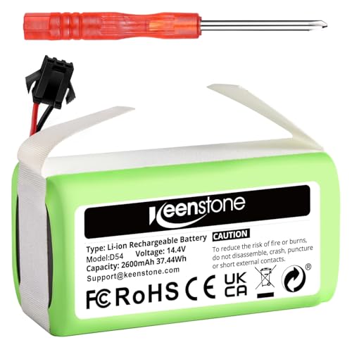 Replacement Battery Compatible with eufy RoboVac 11 11C 11S Plus 11S MAX 12 15C 15C MAX 15T 25C 30C G10 Hybrid G30 Edge R500 R450 & Ecovacs Deebot N79 N79S N95 DN622 661 | 14.4V 2600mAh -