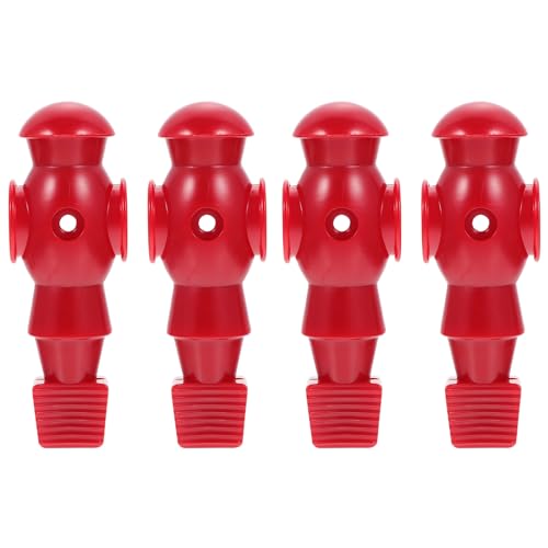 Homoyoyo Foosball Balls Replacement 4pcs Foosball Man Statue Table Guys Figurine Robbot Man Soccer Games Player Mini Doll Figure Football Machine Accessories Replacement Parts Red Foosball -