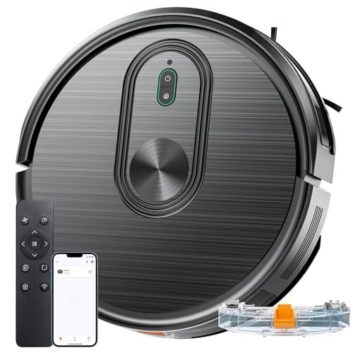 Robot Vacuum and Mop Combo, 2 in 1 Vacuuming & Mopping Robot with Schedule, App/Bluetooth/Voice, 3200Pa Max Suction, Self-Charging Robot Vacuum Cleaner, Slim, Ideal for Pet Hair, Hard Floor, Carpet -