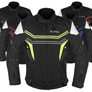 Motorcycle Jacket For Men Enduro Dualsport Riding High Visibility Dirtbike Ce Armor Waterproof All Season (GREEN, SMALL) -