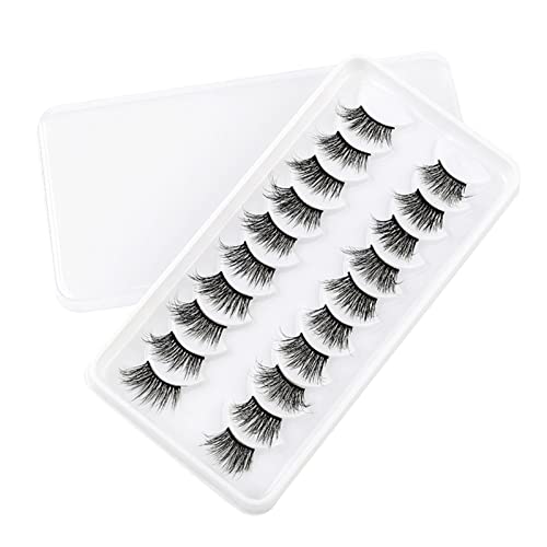 DIY False Eyelashes Eyelash Extensions, False Eyelashes Natural 3D Effect Half Curling Eyelash Extension Fake Mink Eye Lashes for Women's Make Up 14 -