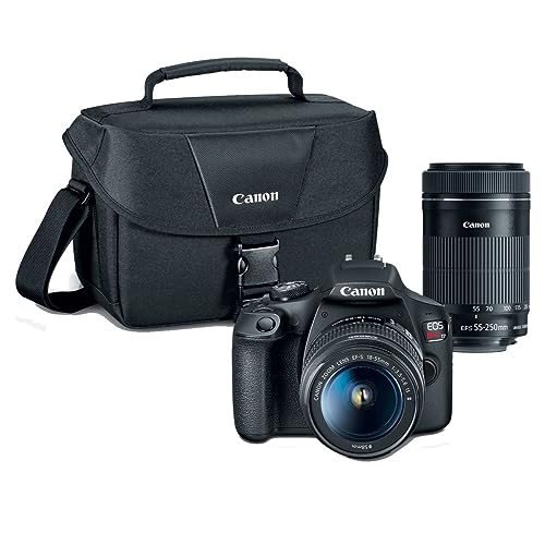 Canon EOS Rebel T7 DSLR Camera | 2 Lens Kit with EF-S 18-55mm + EF-S 55-250mm f/4-5.6 is STM Lens, Black -