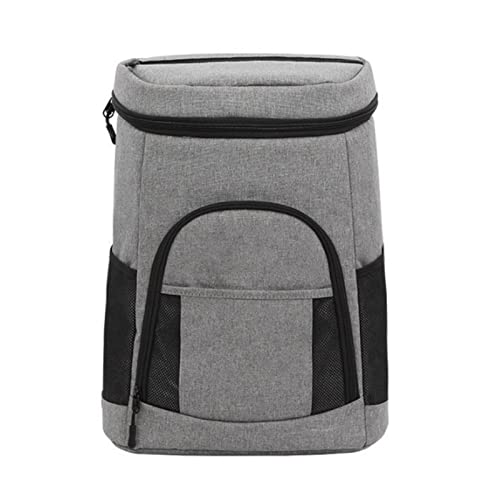 KANDUO Cooler Backpack, Portable Large Capacity Lunch Backpack with Bottle Opener, for Picnic Fishing Hiking Camping(Gray) -