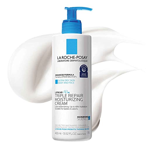 La Roche-Posay Lipikar AP+ Triple Repair Moisturizing Cream, Face & Body Lotion For Dry Skin, Shea Butter & Niacinamide Moisturizer, Gentle Face & Body Cream For Dry, Rough & Sensitive Skin -