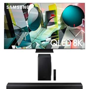 Samsung QN85Q900TS 8K Ultra High Definition Smart Quantum QLED TV with a Samsung HW-Q70T 3.1.2 Ch Dolby Atmos Soundbar with Wireless Subwoofer (2020) -