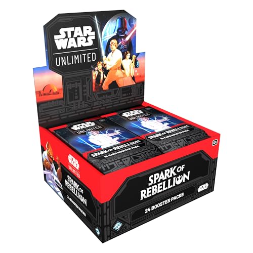 Star Wars: Unlimited TCG Spark of Rebellion Booster Display (Set of 24 Booster Packs) - Trading Card Game for Kids & Adults, Ages 12+, 2+ Players, 20 Min Playtime, Made by Fantasy Flight Games -