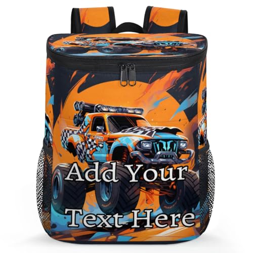 Obtravar Cool Turck Custom Cooler Backpack Personalized Insulated Backpack Cooler Waterproof Leak Proof Large Capacity Cooler Bag -