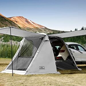 KAMPKEEPER SUV Car Tent, Tailgate Shade Awning Tent for Camping, Vehicle Camping Tents Outdoor Travel (Gray) -