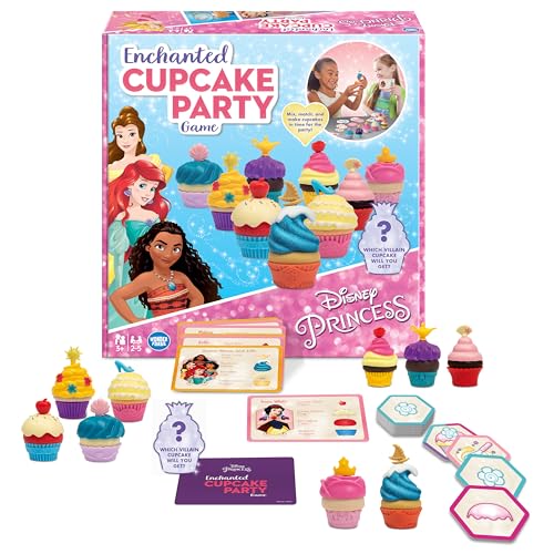 Wonder Forge Disney Princess Enchanted Cupcake Party Game - Exciting Matching Game | Fun for Kids & Adults | Ideal for Disney Princesses Enthusiasts | Two Game Modes | Gaming Experience -