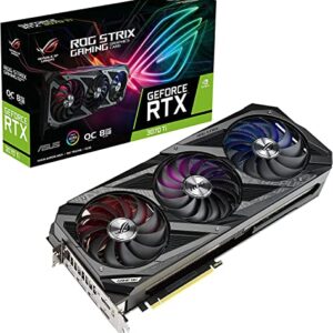 ASUS ROG Strix NVIDIA GeForce RTX 3070 Ti OC Edition Gaming Graphics Card (PCIe 4.0, 8GB GDDR6X, HDMI 2.1, DisplayPort 1.4a, Axial-tech Fan Design, 2.9-Slot, Super Alloy Power II, GPU Tweak II) -