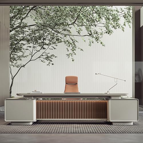 HONGYISHI Wood Executive Office Desk, Computer Desk with File Drawers Study Writing Table Writing Table for Study, Work -