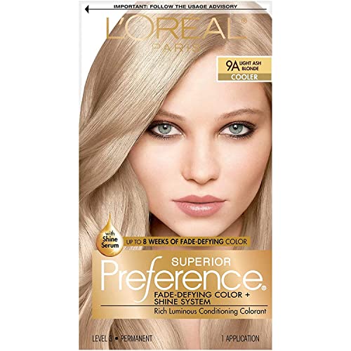 L’Oreal ParisSuperior Preference Light Ash Blonde 9A Cooler,1 Each (Pack of 9) -