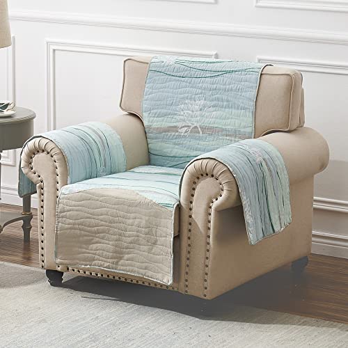 Greenland Home Maui Reversible Slipcover - Furniture Protector - Arm Chair - Multicolor -