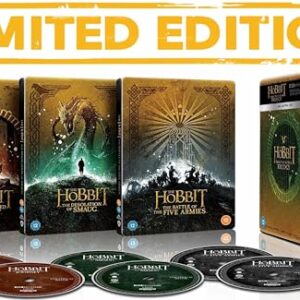 The Hobbit: The Motion Picture Trilogy (Limited Edition, SteelBook) Extended & Theatrical Editions [6-Disc Set] [4K UHD + Blu-ray] [Region Free] -