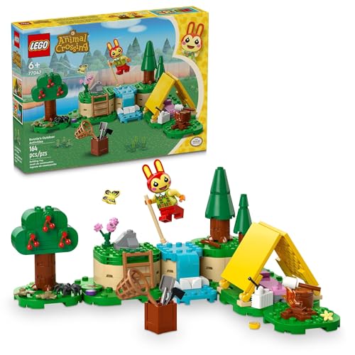 LEGO Animal Crossing Bunnie’s Outdoor Activities Buildable Creative Playset for Kids, Includes Video Game Toy Minifigures Tent and Rabbit, Animal Crossing Toy for Girls and Boys Aged 6 and Up, 77047 -