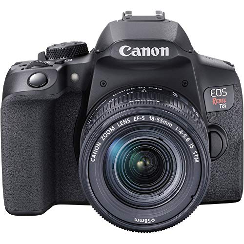 Canon EOS Rebel T8i EF-S 18-55mm is STM Lens Kit, Black -