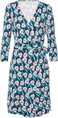 Diane von Furstenberg DVF Women's Julian Two Dress Fortune Vine Ivory Silk Jersey Wrap Dress (US, Alpha, Large, Regular, Regular, Fortune Vine Ivory) -