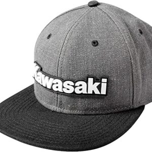 Factory Effex Men's Kawasaki Bold Snapback Hat, Gray, One Size -