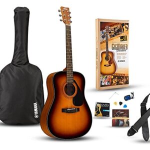 Yamaha GigMaker Standard Acoustic Guitar w/ Gig Bag, Tuner, Strap and Picks - Sunburst -
