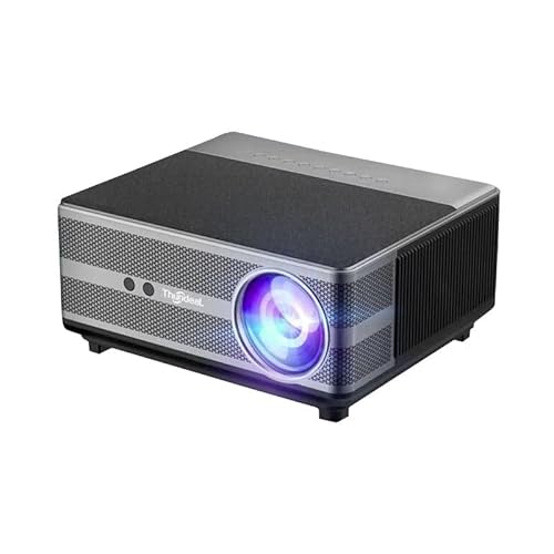 full hd 1080p wifi led projector with android os, 2k 4k video support, and auto keystone correction -