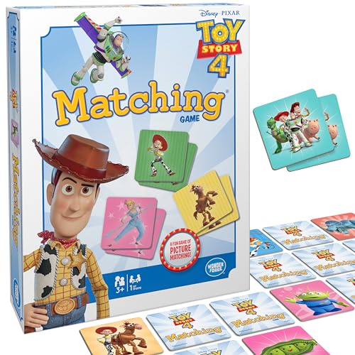 Wonder Forge Toy Story 4 Matching Game | Build Focus and Memory with Woody, Buzz, and Beloved Pixar Characters | Fun and Engaging Activity for Kids Ages 3+ -