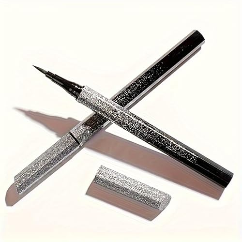 boboyes fine eyeliner waterproof, stain-resistant, long-lasting lack liquid eyeliner, or precise eye makeup applications, professional makeup Fashionable eyeliner applicator (5pcs-2#brown) -