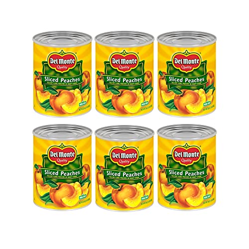 Del Monte Canned Sliced Yellow Cling Peaches in Heavy Syrup, 29 Ounce (Pack of 6) -