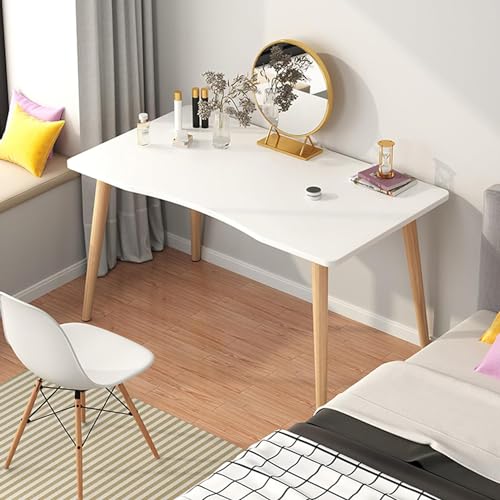 pofluany Computer Desk, Small Home Office Computer Desk for Bedroom, Modern Simple Style Computer Gaming Desk Study Writing Desk Work Desk Computer Table for Home Office White 70cm -
