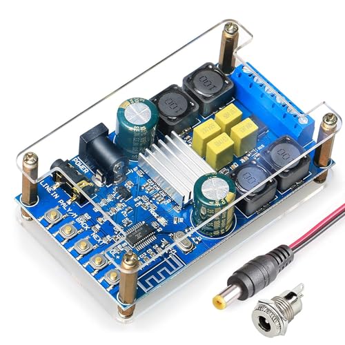 DAMGOO Bluetooth Amplifier Board,50w+50w 2 Channel Audio Amplifier Board Suitable for retrofit Speakers Bluetooth Speakers,Easy Installation and Password Free Connect to Phone with Protective Shell -
