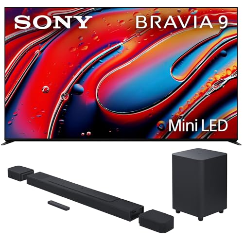 Sony K85XR90 85 Inch XR90 Series Bravia Mini LED HDR QLED 4K Google TV with a JBL BAR-1000 7.1.4ch Soundbar and Subwoofer with Surround Speakers (2024) -