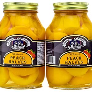 Amish Wedding Foods Old Fashioned Peach Halves 2 - 32 oz Jars -