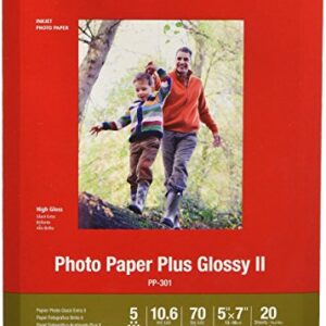 CanonInk 1432C002 Photo Paper Plus Glossy II 5" x 7" 20 Sheets -