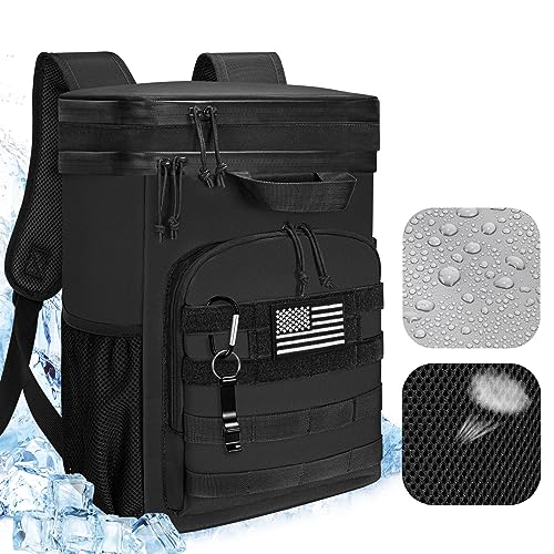 Cooler Backpack Insulated Camping Bag - AUTOWT 45 Can Soft Cooler Back Pack for Men Women, Large Capacity Leakproof with Top Handle, Portable Beer Bags for Hiking Picnic Beach Travel -