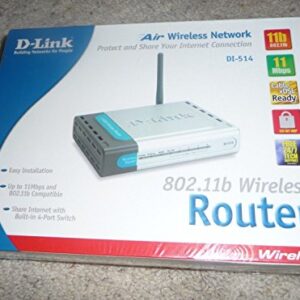 D-Link DI-514 Wireless Cable/DSL Router, 4-Port Switch, 802.11b, 11Mbps -