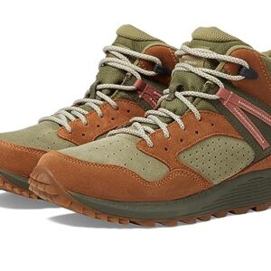 Merrell Women's Wildwood Mid Leather Waterproof Hiking Boot, Forest, 10.5 -