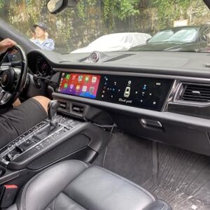 Dual Screen Android Car Radio GPS Navigation for Porsche Macan 2014-2017 Stereo Replacement 12.3 Inch IPS Touch Screen Multimedia Player Auto Radio Modify 2024 (PCM 4.0, 8-128GB) -