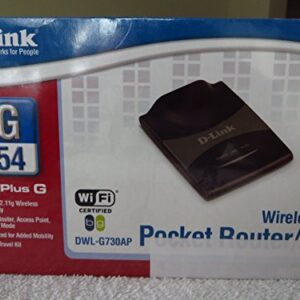 D-Link DWL-G730AP AirPlus G High Speed 2.4GHz 802.11g Wireless Pocket Router/AP -