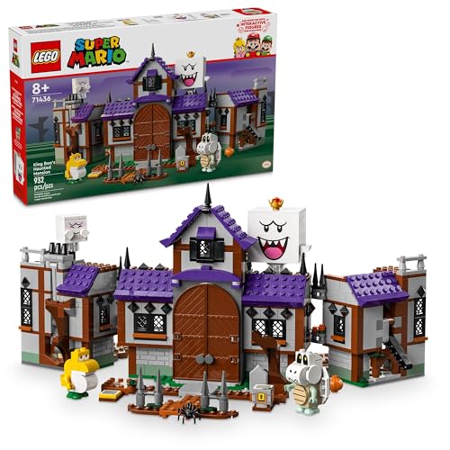 LEGO Super Mario King Boo's Haunted Mansion - Building Toy for Kids Ages 8+ - Mario Toy W/ 4 Minifigures - Gift for Boys, Girls, & Gamers - 71436 -