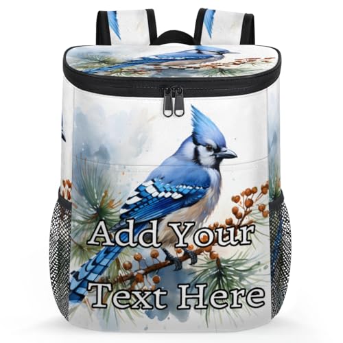 Obtravar Funny Bird Pattern Custom Cooler Backpack Personalized Insulated Backpack Cooler Waterproof Leak Proof Large Capacity Cooler Bag -