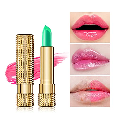 ZITIANY Temperature Color Moisture Lipstick Aloe Vera Magic Lip Balm Change Hydrating Long Lasting Nourishing Gold One Size ZITIANY Cosmetic -