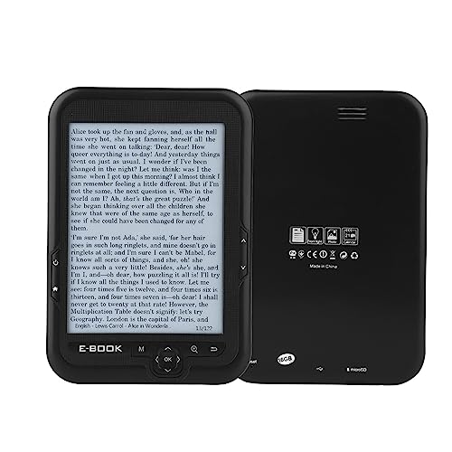 Electronic Book Reader, EBook EInk 6 Inch Ereader 600 X 800 Resolution Kindle Paperwhite 2023 Portable EBook Readers Display 300DPI Blue Cover Black 4G Reader Case for (Black) -