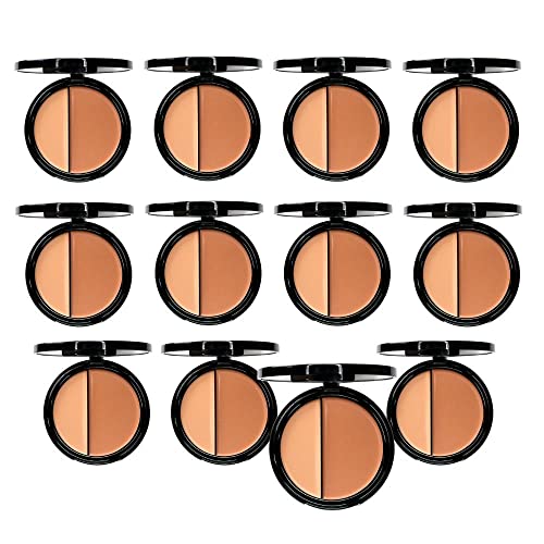 EVE PEARL HD Dual Foundation Full Coverage Foundation Set Long Lasting Everyday Non Greasy Lightweight Texture Makeup Set 3,6,12 Value Packs (Pack of 12, Medium) -