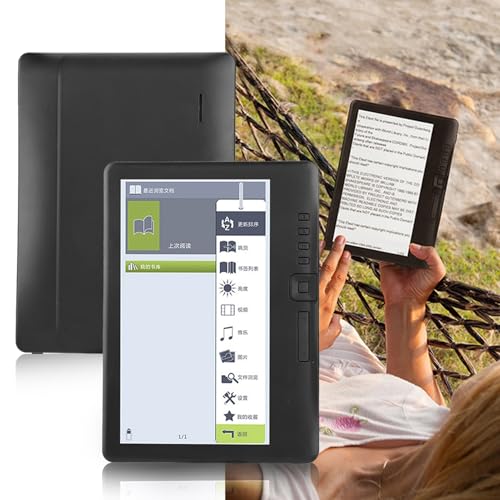 Portable Waterproof 7inch Ebook Reader Colorful Screen Supports Memory Card for Reading Enthusiast (8G Memory) -