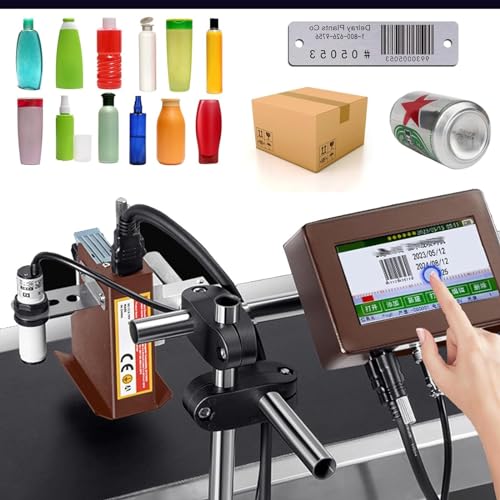 12.7mm/25.4mm Industrial Inkjet Printer,Automatic Inkjet Coding Machine,Fast Dry Inkjet Coding Machine,Online Coding Machine,HD Touch Screen(25.4mm) -