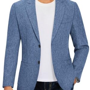 COOFANDY Mens Casual Sports Coats Relaxed Fit Dress Blazer Stylish Lightweight Suit Jackets Royal Blue -