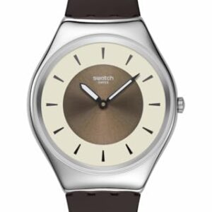 Swatch Unisex Casual Watch Brown Stainless Steel Quartz Hazel Delight -