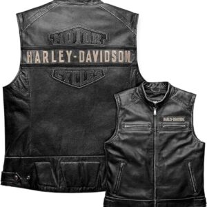 A1 Jackets Iconic HD Men’s Passing Link Leather Biker Vest Motorcycle Road Warrior Vest(US, Alpha, XX-Large, Regular, Regular, Real Leather) -