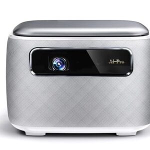 Aipro Mini Portable Projector – Dual Speakers Smart Projector With Wifi And Bluetooth Auto-Focus Portable Projector Small, Robust Projector With Built-In Apps & Streaming | Model 15000 -