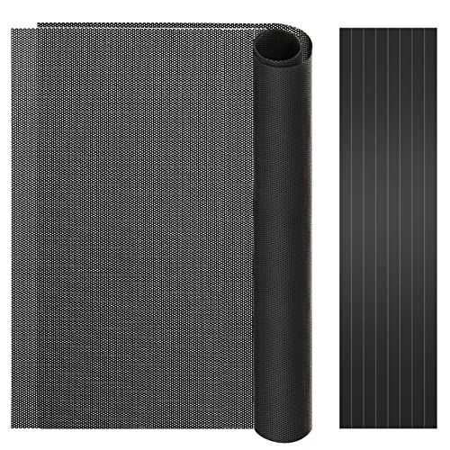 MoKo 400x300mm DIY PC Case Dust Mesh Filter, [2 Pack] PVC Dustproof Magnetic Dust Filter Cover, PC Mesh Grill with Magnetic Frame Strip Computer Cooler Fan Dust Filter for Computer PC Case, Black -